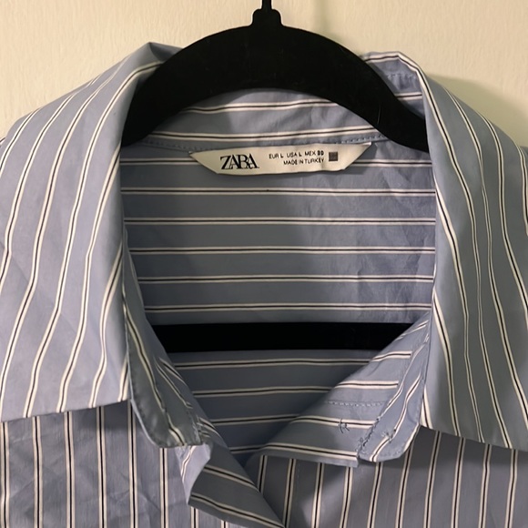 Zara cropped boxy button up shirt size L - Picture 3 of 6
